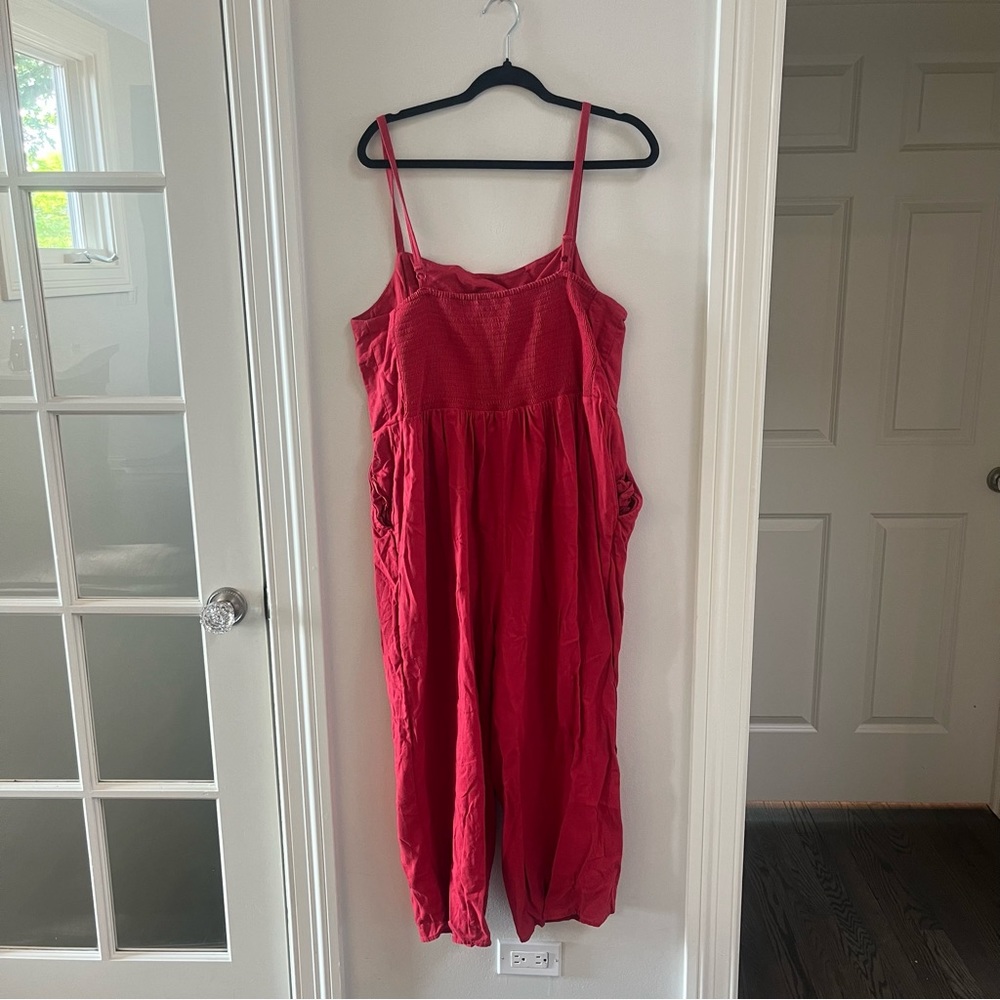 Old Navy Red Spaghetti Strap Jumpsuit - Picture 3 of 3